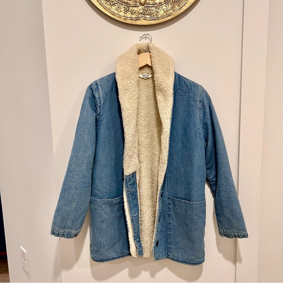 ROLLA'S Jackets & Blazers - ROLLA’S Oversized Denim Sherpa Jacket